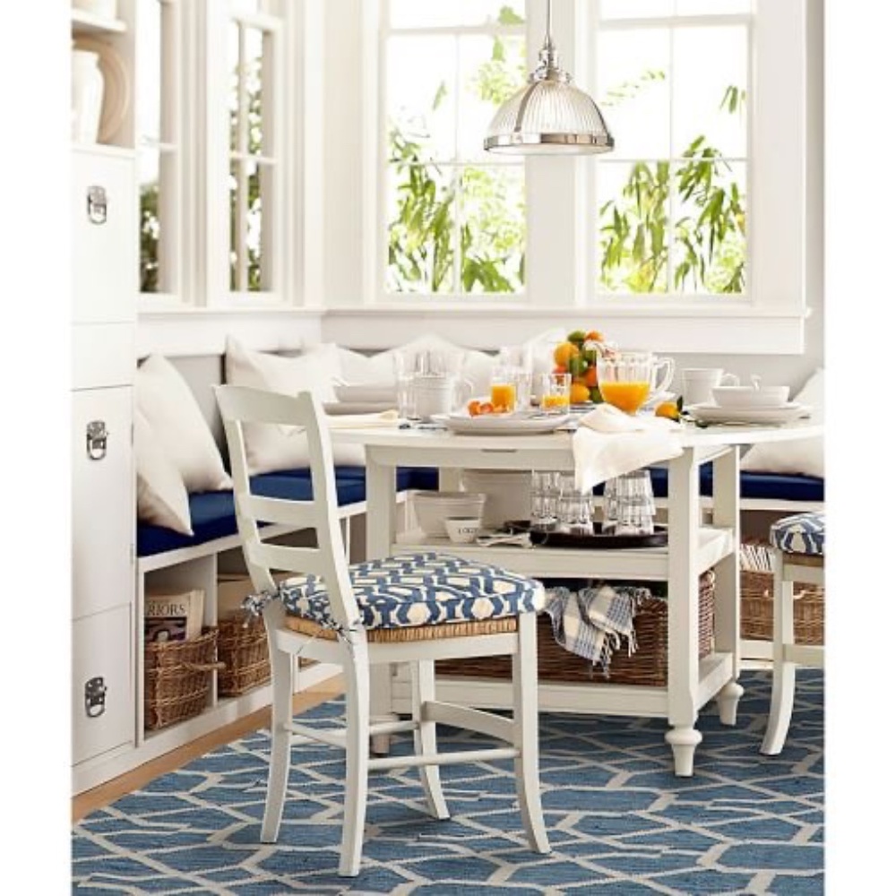 Pottery Barn Classic Dining Chair Cushions Pads Sz Med Large - Set of 6